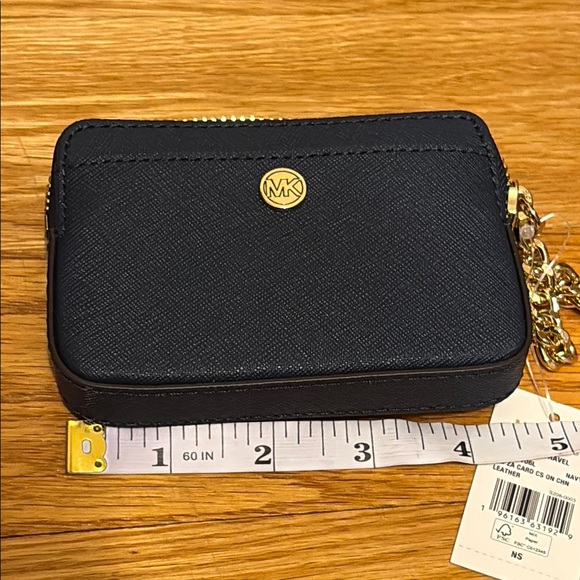 Michael Kors Saffiano Leather Chain Card Case